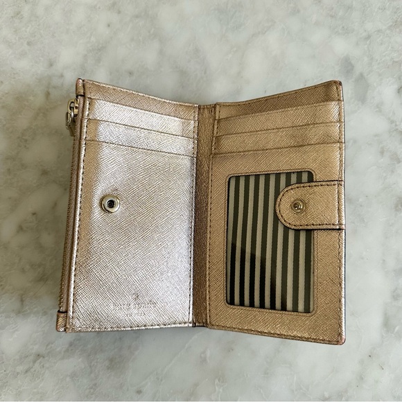 Kate Spade Spencer Metallic Small Slim Bifold Wallet - Picture 3 of 6